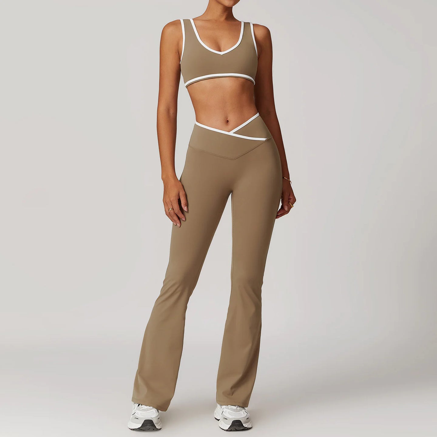 Cross High Top Sports Suit Female Fitness Yoga Wear - styling view | The BB's Box