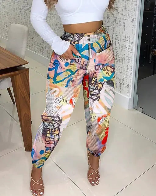 Annies High Waist baggie fashion pants - close-up | The BB's Box
