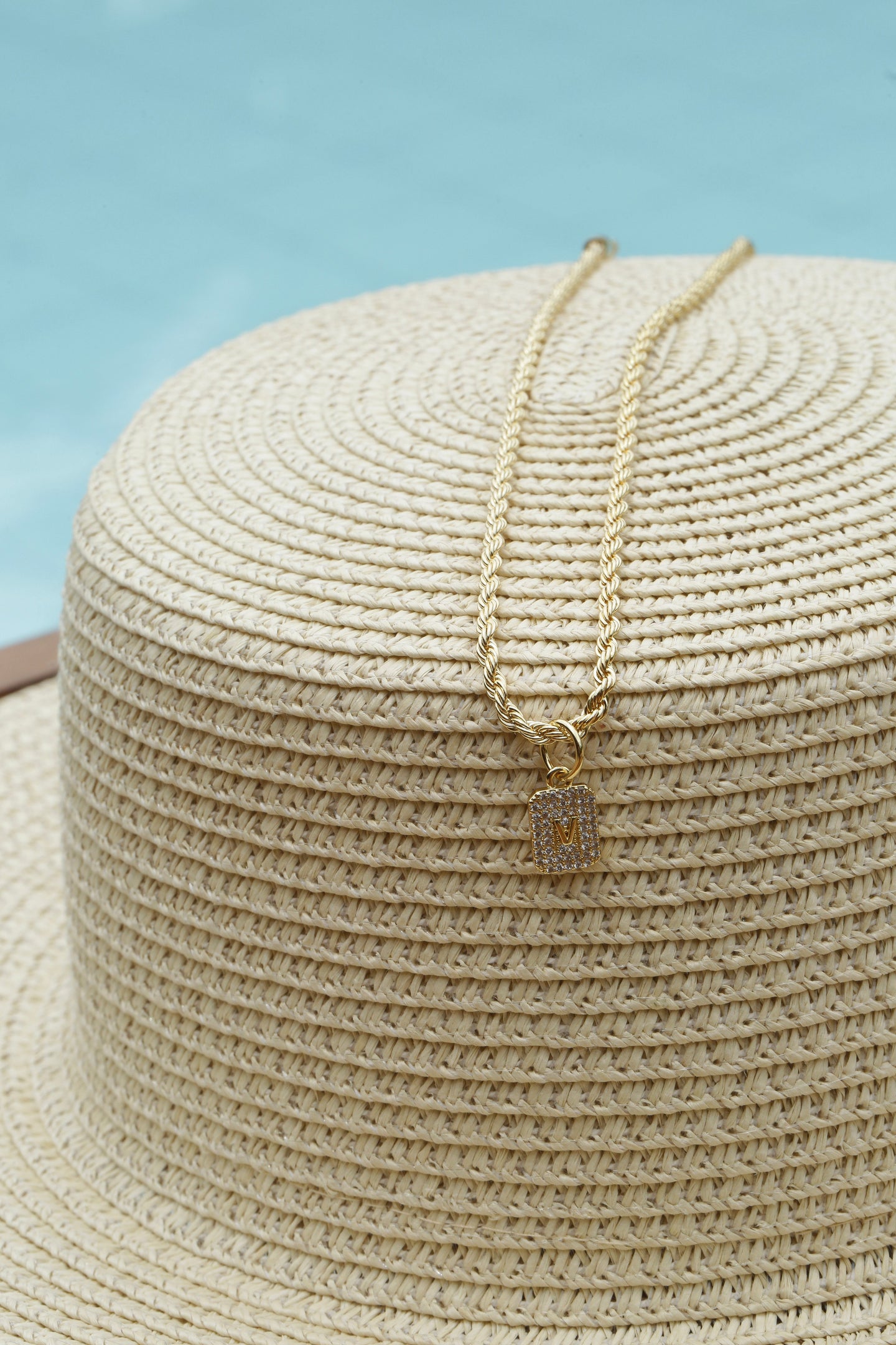 Initial Glam Necklace - detail view | The BB's Box