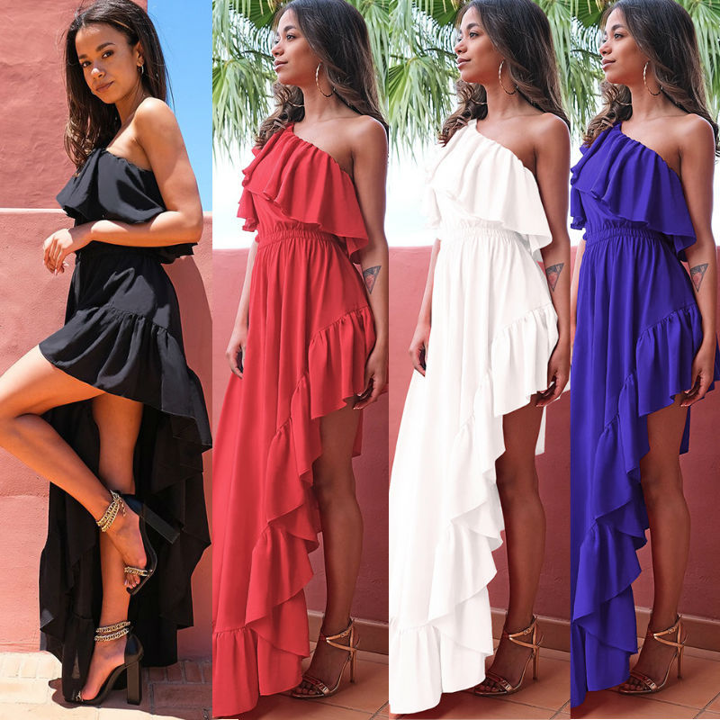 2022 Spring/Summer Womens Dress with Ruffle Hem - side view | The BB's Box
