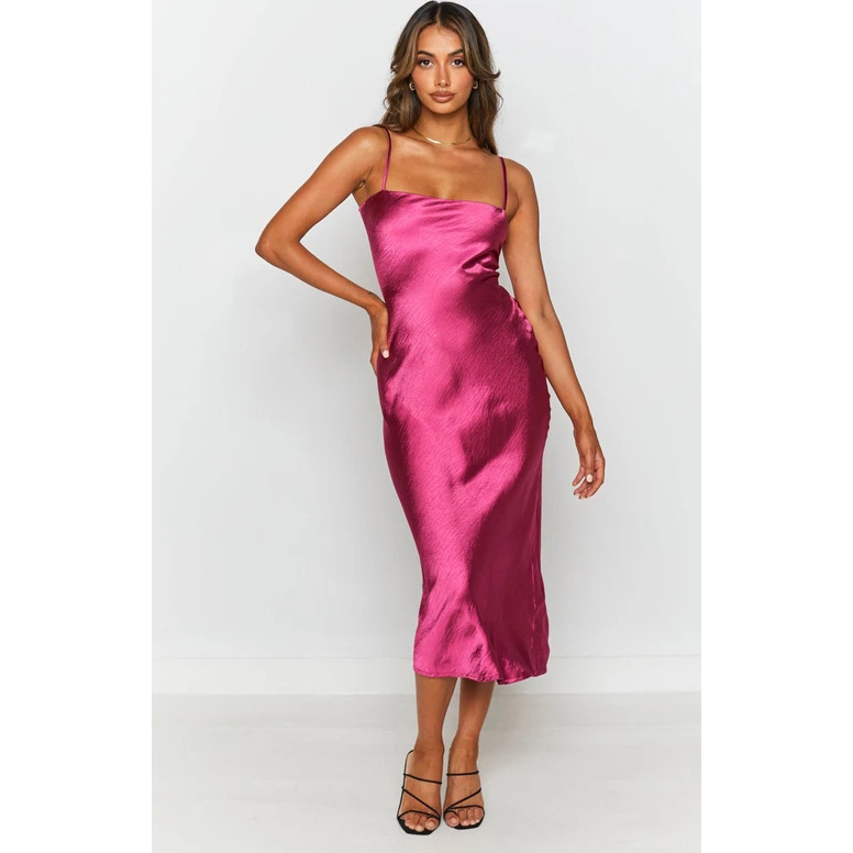 Satin Evening Party Dress - styling view | The BB's Box