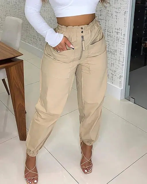 Annies High Waist baggie fashion pants - styling view | The BB's Box
