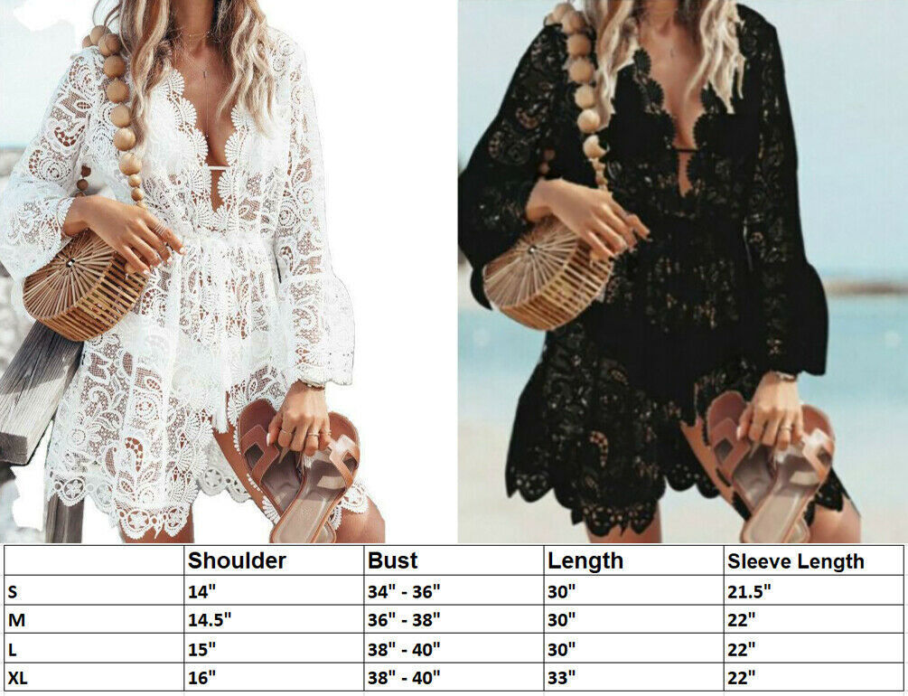 Lace Beach Cover Up - Boho Sundress - side view | The BB's Box