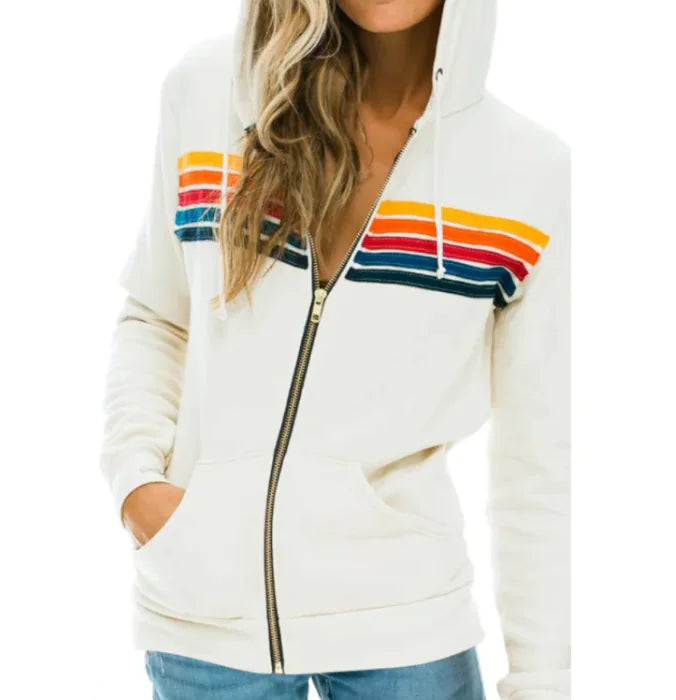 Bold & Bright Rainbow Jacket - front view | The BB's Box