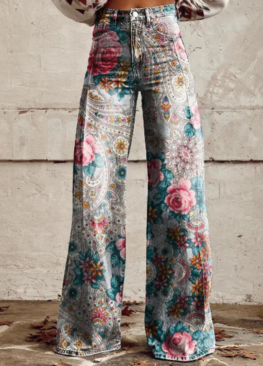 Aurelia Retro Flared Trousers for Women (Single Piece) - close-up | The BB's Box