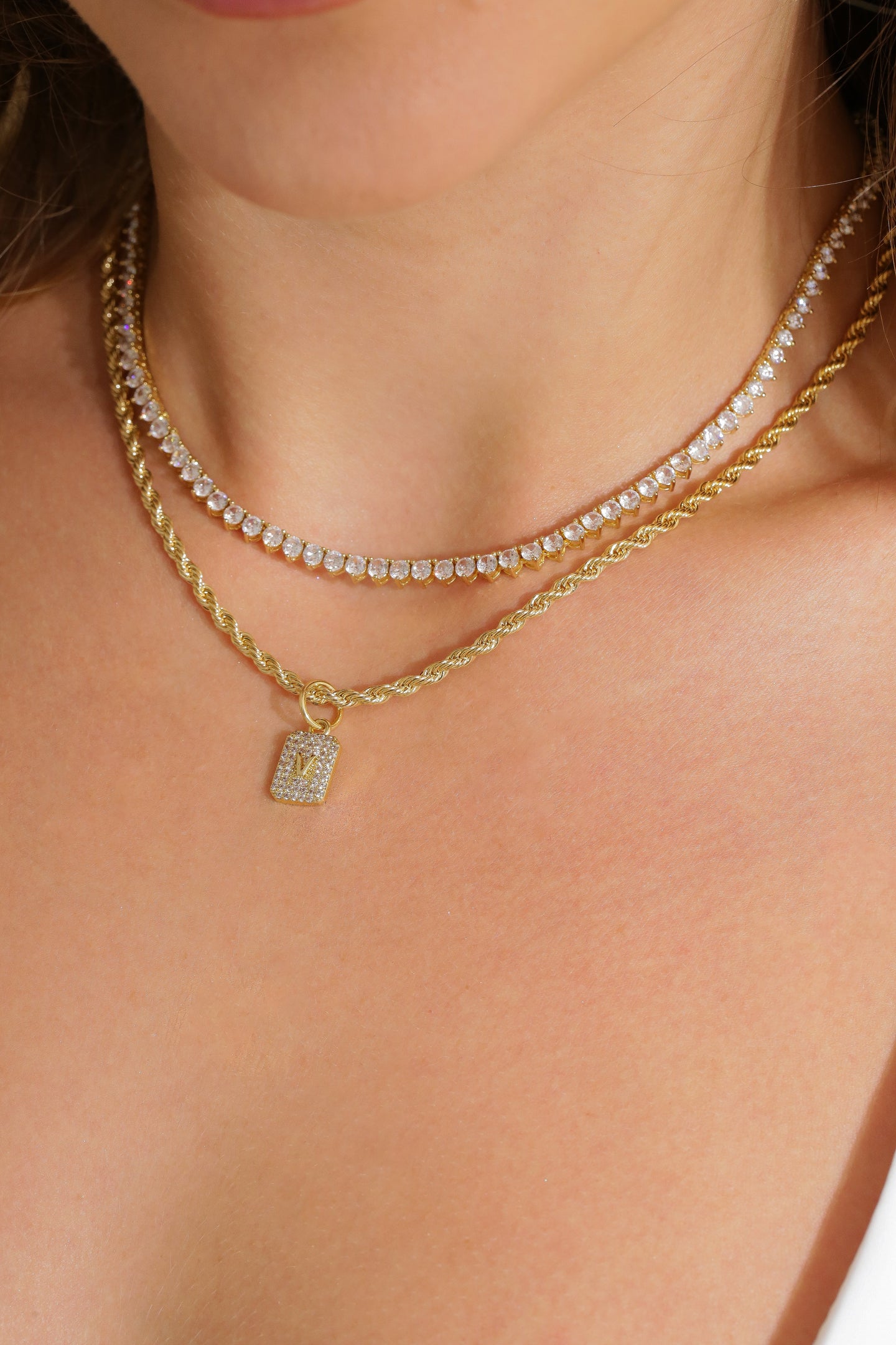 Initial Glam Necklace - back view | The BB's Box