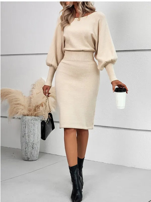 Crew Neck Long Sleeve Dress - detail view | The BB's Box