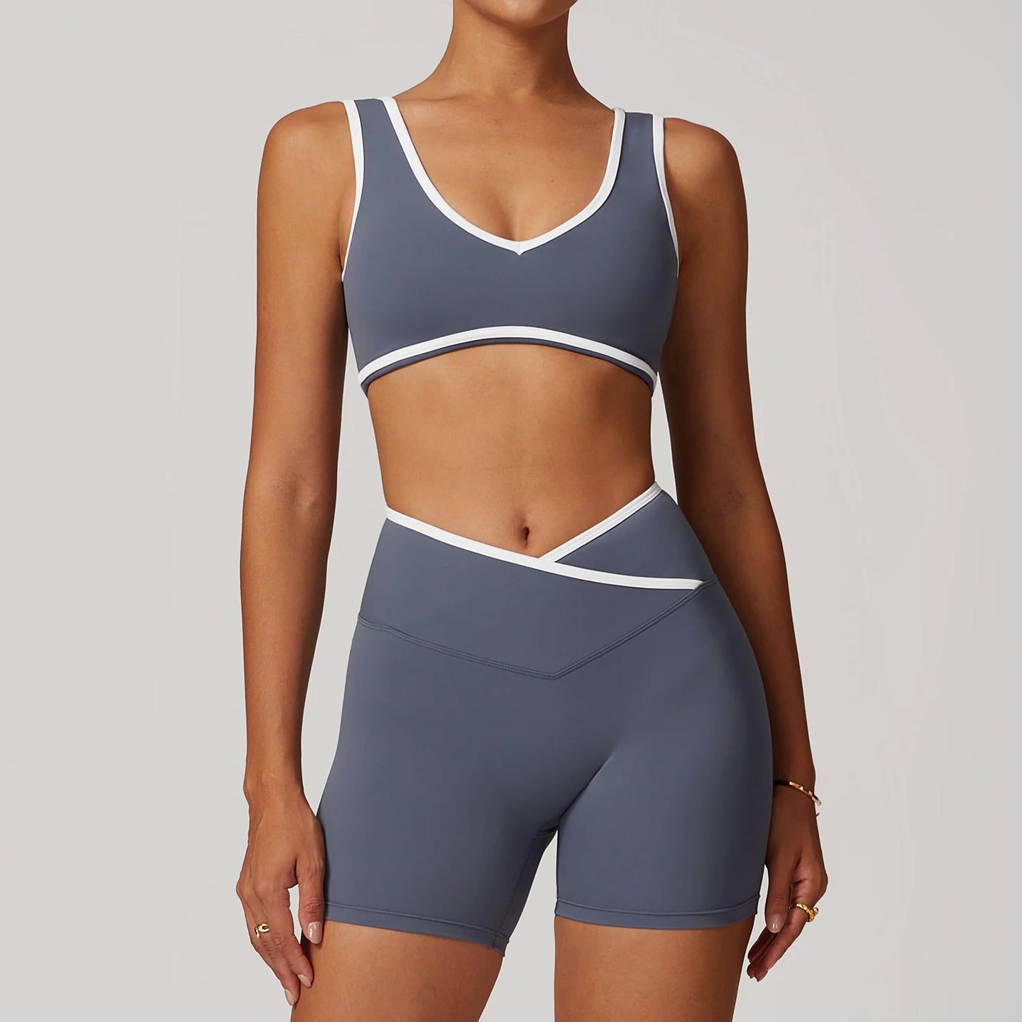 Cross High Top Sports Suit Female Fitness Yoga Wear - side view | The BB's Box