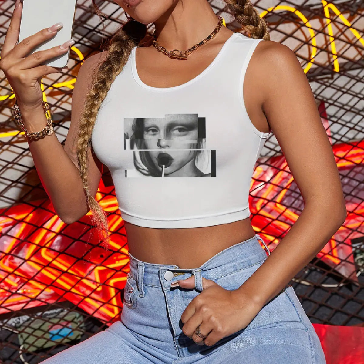 Womens Outer Wear Underwear Vest - detail view | The BB's Box