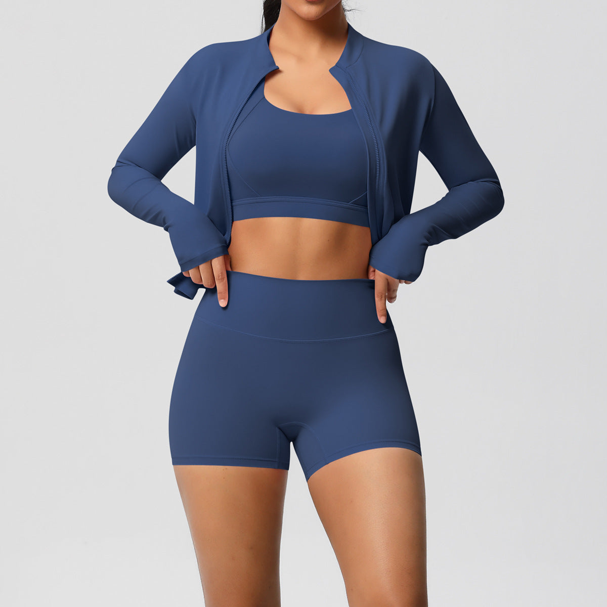 Fitness Sports Wear Three Piece Set - back view | The BB's Box