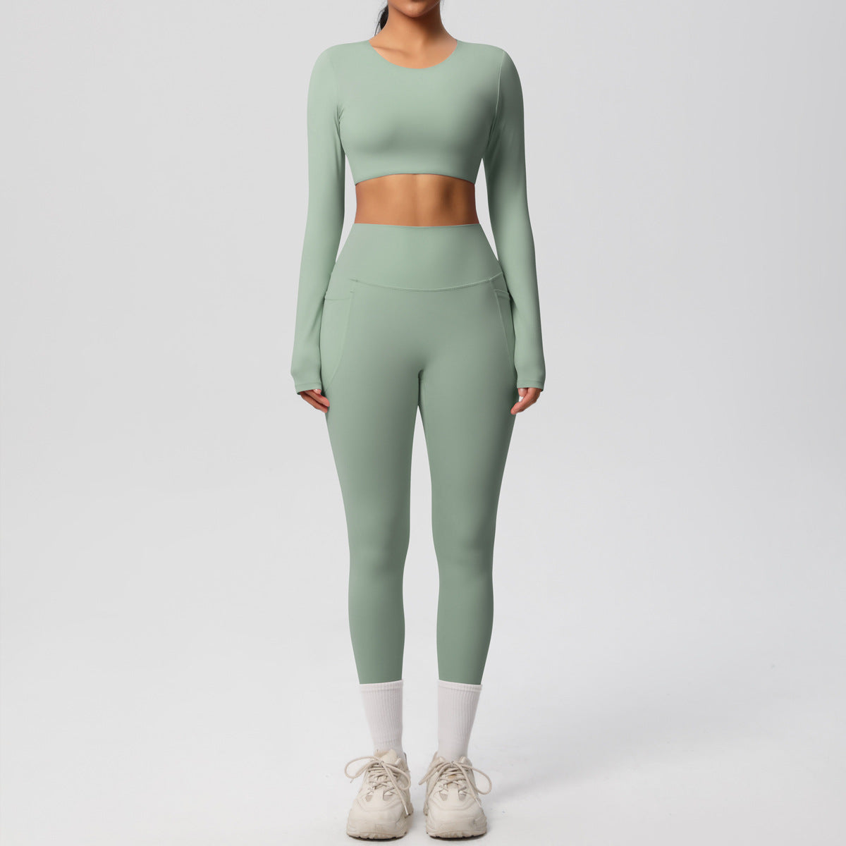 Double Sided Brushed Breathable High Elastic Tight Sports Set - alternate view | The BB's Box