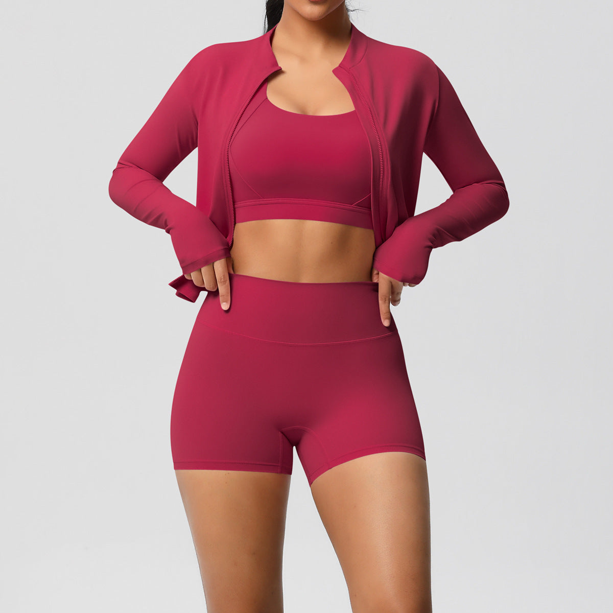 Fitness Sports Wear Three Piece Set - close-up | The BB's Box