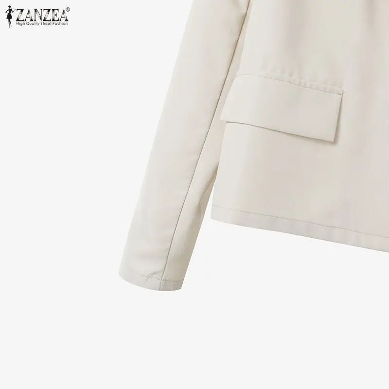 ZANZEA Office Women 2 Piece Sets Spring Outfits 2026 Elegant Long Sleeve Blazer - view 21 | The BB's Box