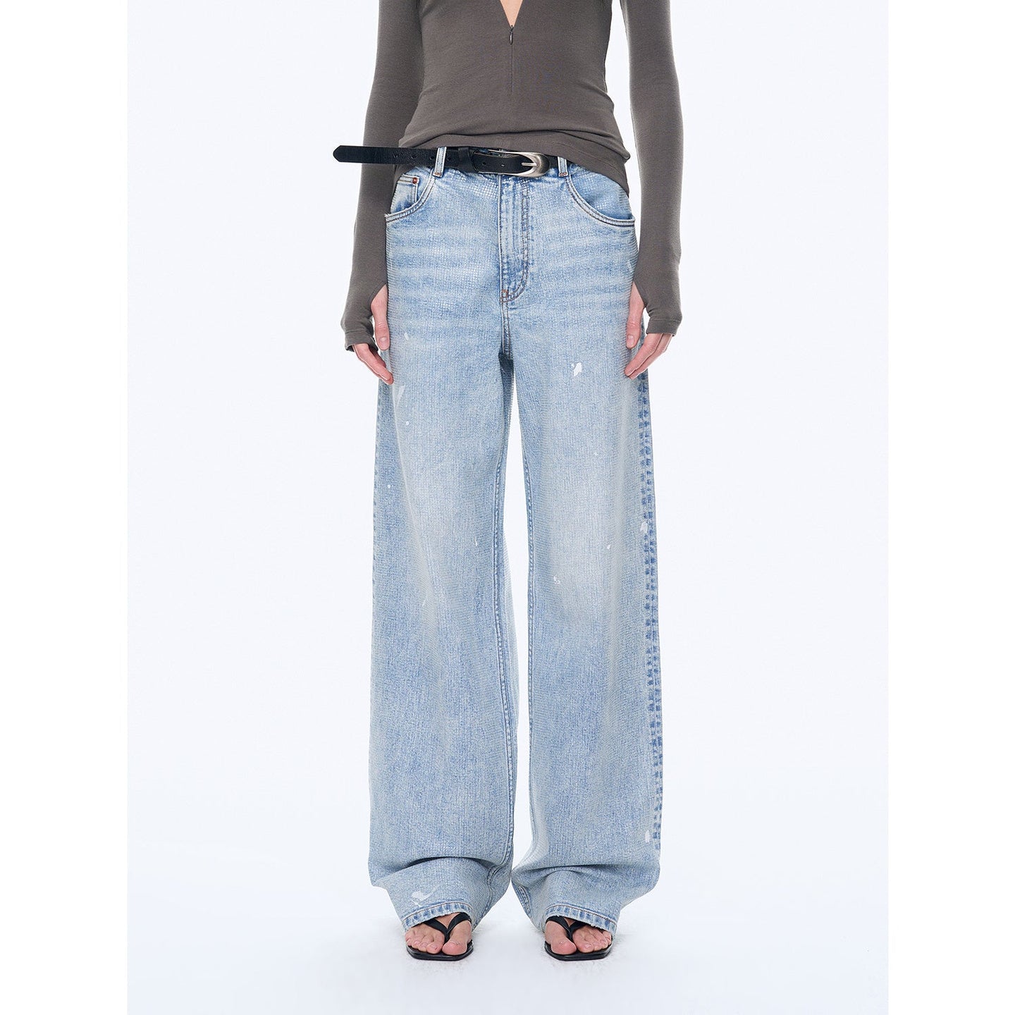 Art Journey Distressed Dirty Dyed Tencel Cotton Jeans - styling view | The BB's Box