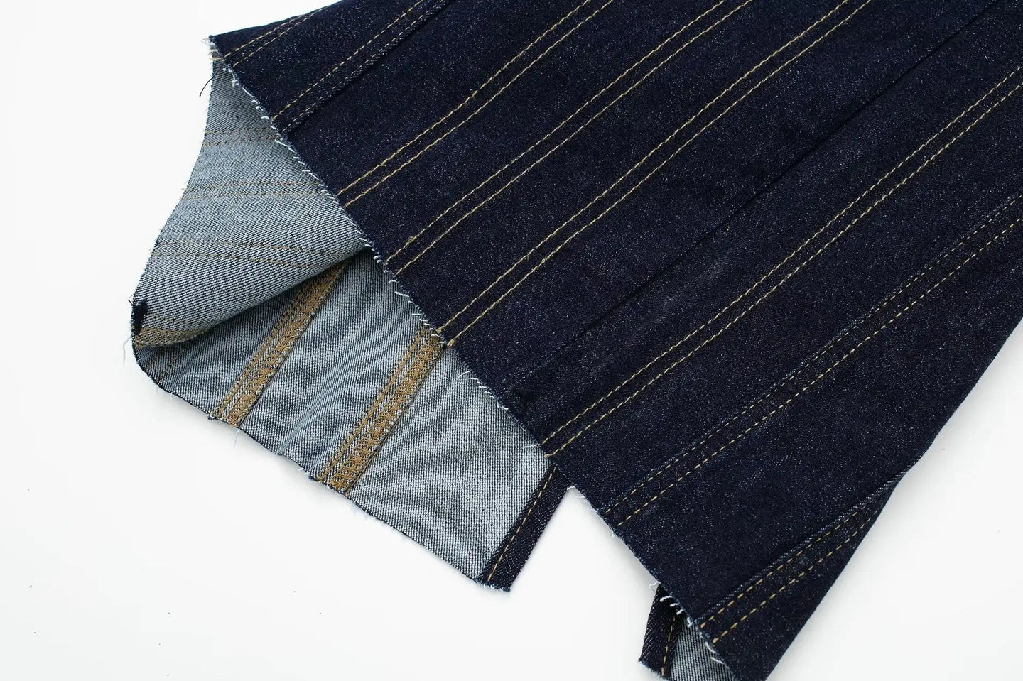Denim Stitching Strapless Dress - side view | The BB's Box
