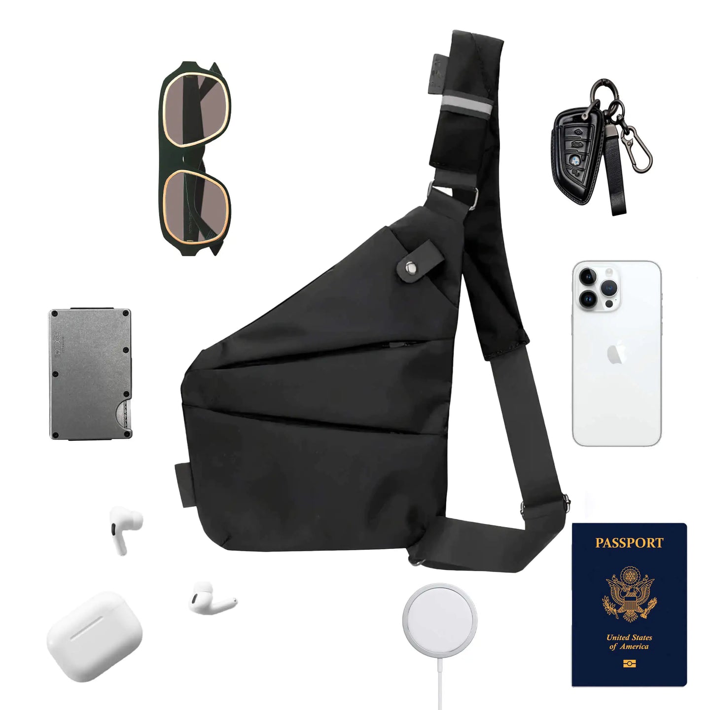 Anti-theft Crossbody Bag - front view | The BB's Box