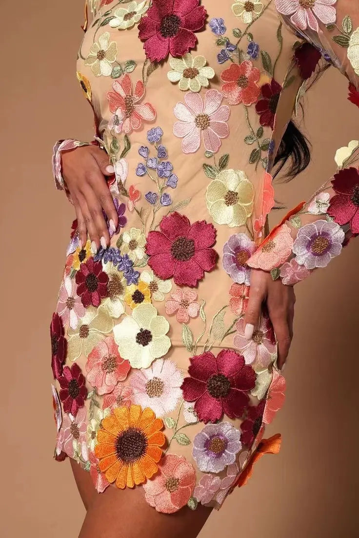 Floral Embroidery - Womens Party Dress - styling view | The BB's Box