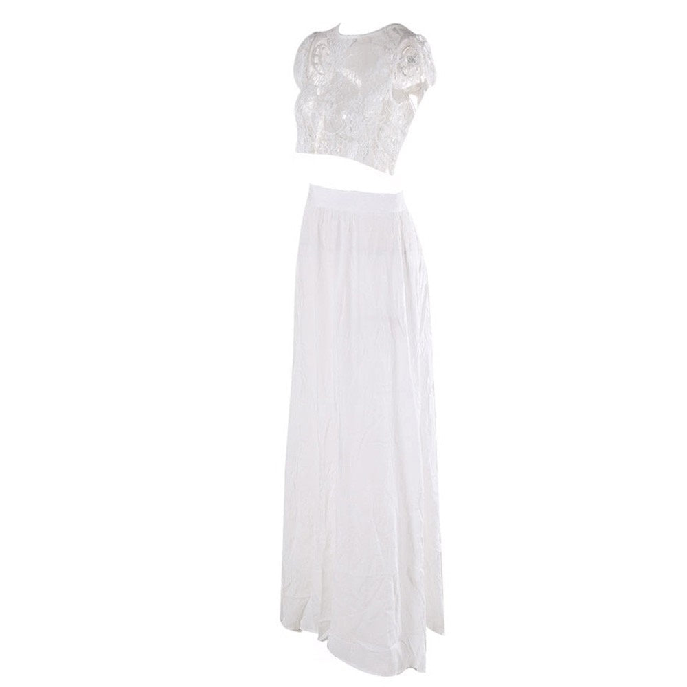 Two Piece Maxi Dress - side view | The BB's Box