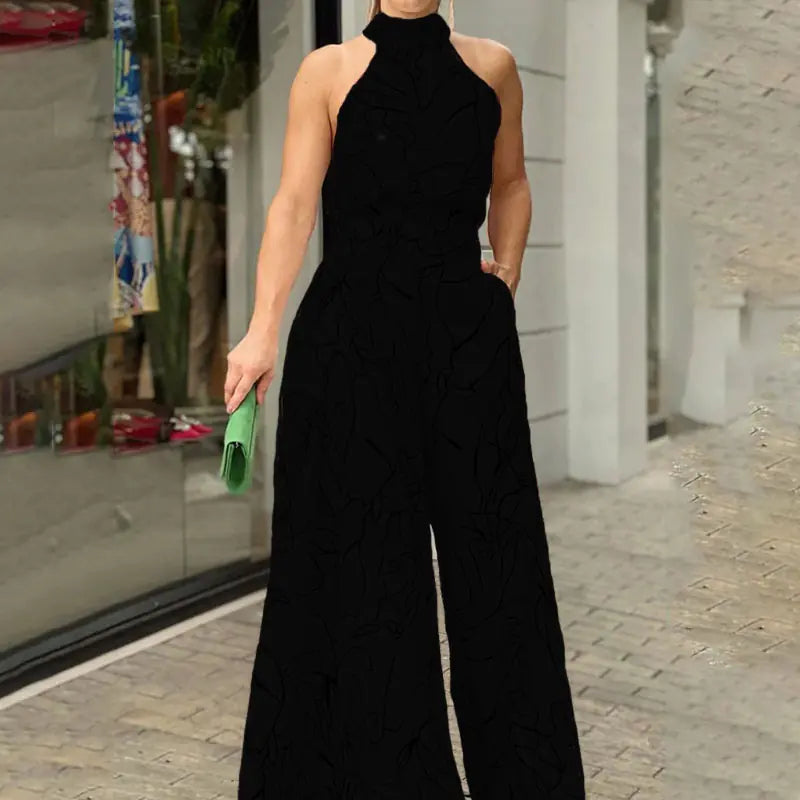 Elegant High Waist Lace-Up Sleeveless Jumpsuit - view 22 | The BB's Box