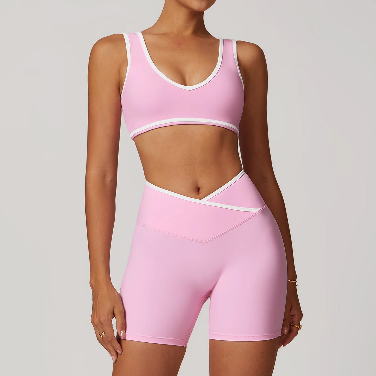 Cross High Top Sports Suit Female Fitness Yoga Wear - side view | The BB's Box
