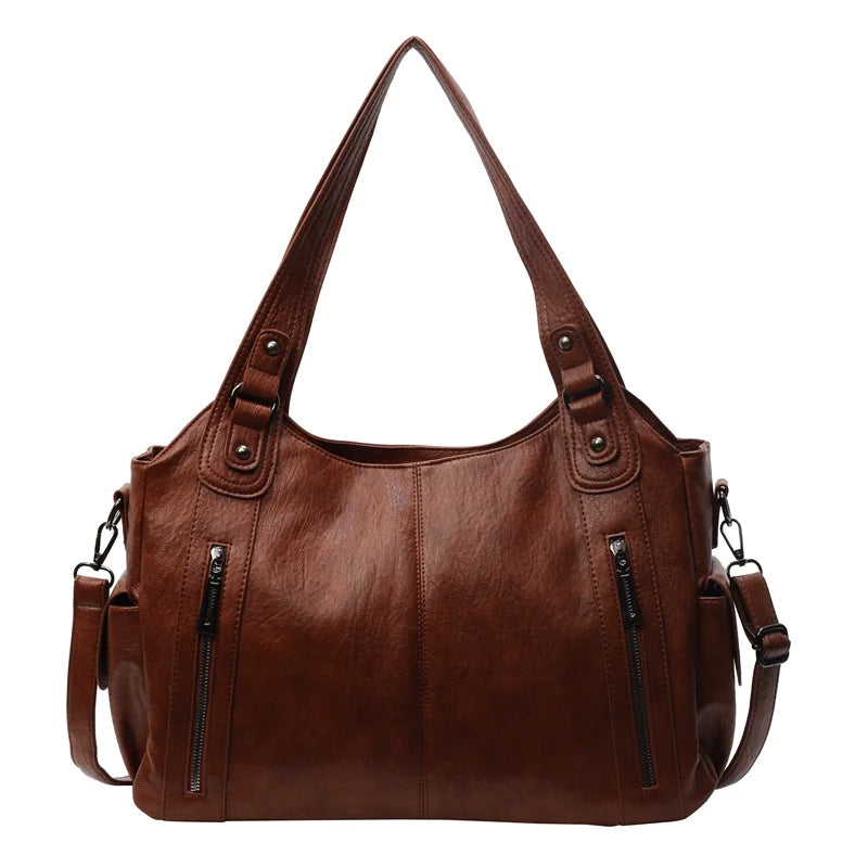Large Leather Tote Bag for Women - back view | The BB's Box