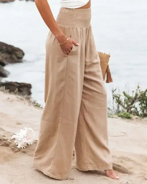Cotton-Linen Style - Women Loose Long Trousers - view 38 | The BB's Box