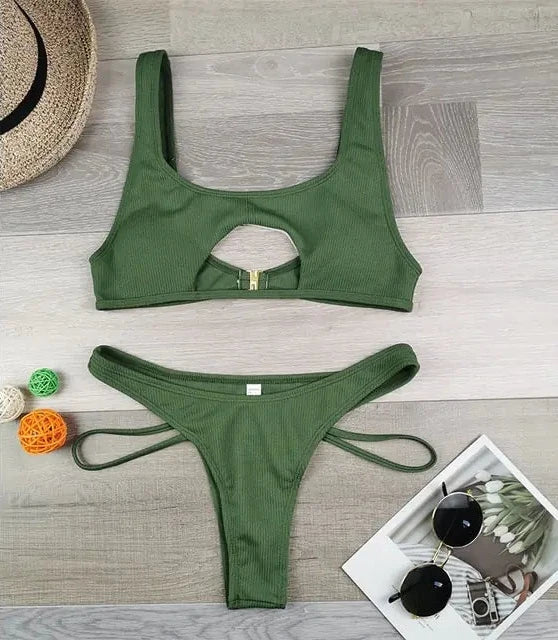 High Cut Hollow Out Micro Swimwear - view 37 | The BB's Box