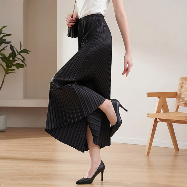 Pleated A-Line Midi Skirt - view 2 | The BB's Box