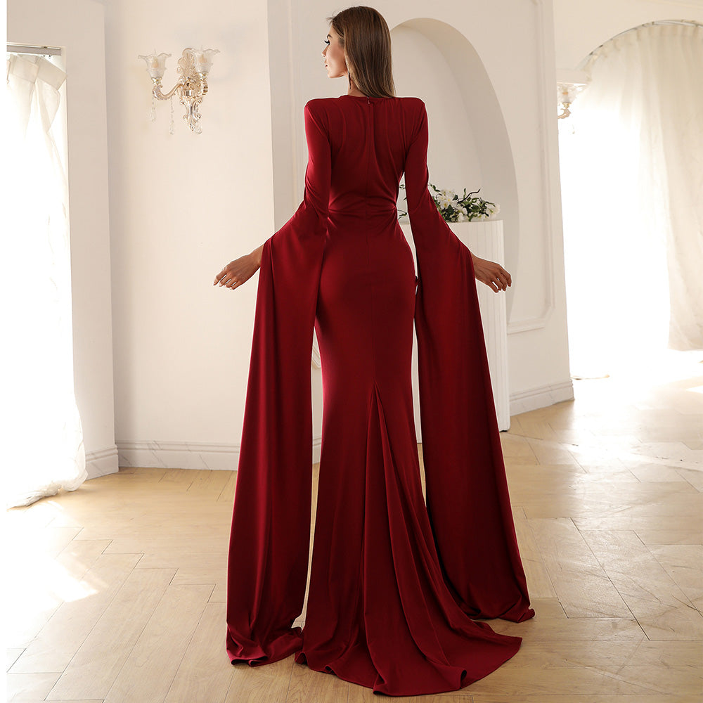 Chloe Long Sleeve Gown - close-up | The BB's Box