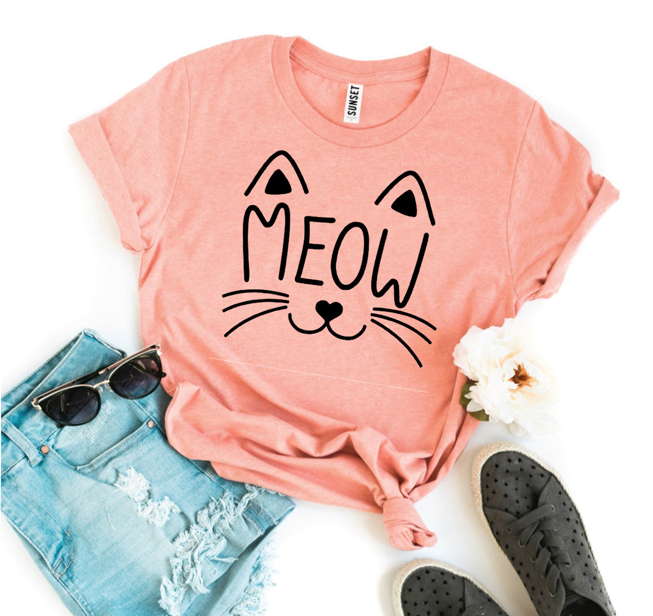 Meow T-Shirt - front view | The BB's Box