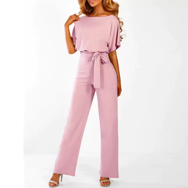 Elegant Plus Size Women’s Summer Jumpsuit with Wide Legs - view 39 | The BB's Box