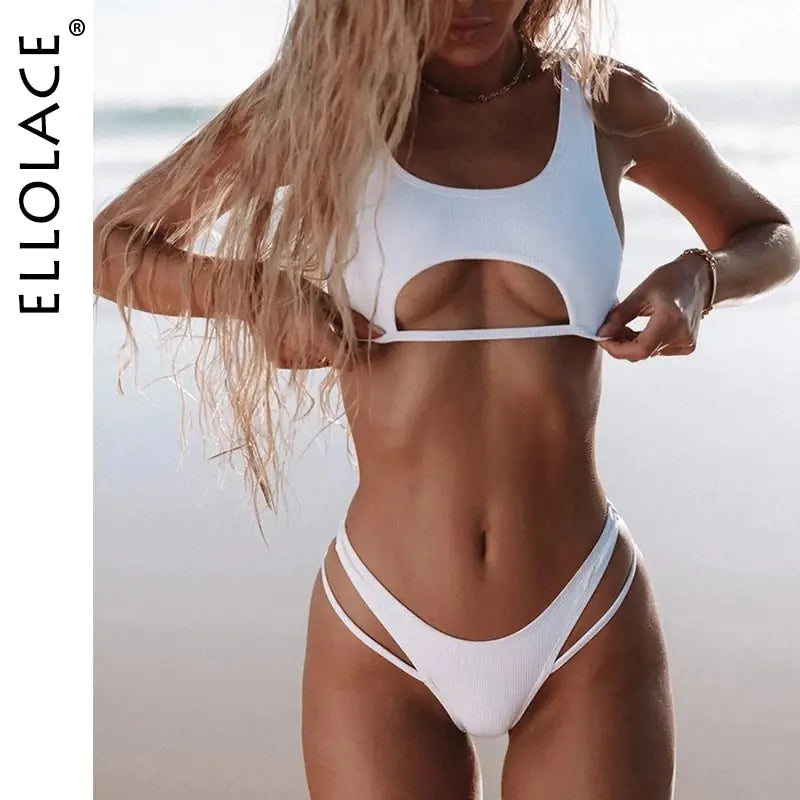 High Cut Hollow Out Micro Swimwear - front view | The BB's Box
