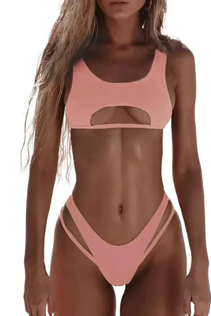 High Cut Hollow Out Micro Swimwear - view 27 | The BB's Box