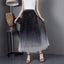 High-Waisted Pleated Skirt with Gradient Mesh Design - styling view | The BB's Box