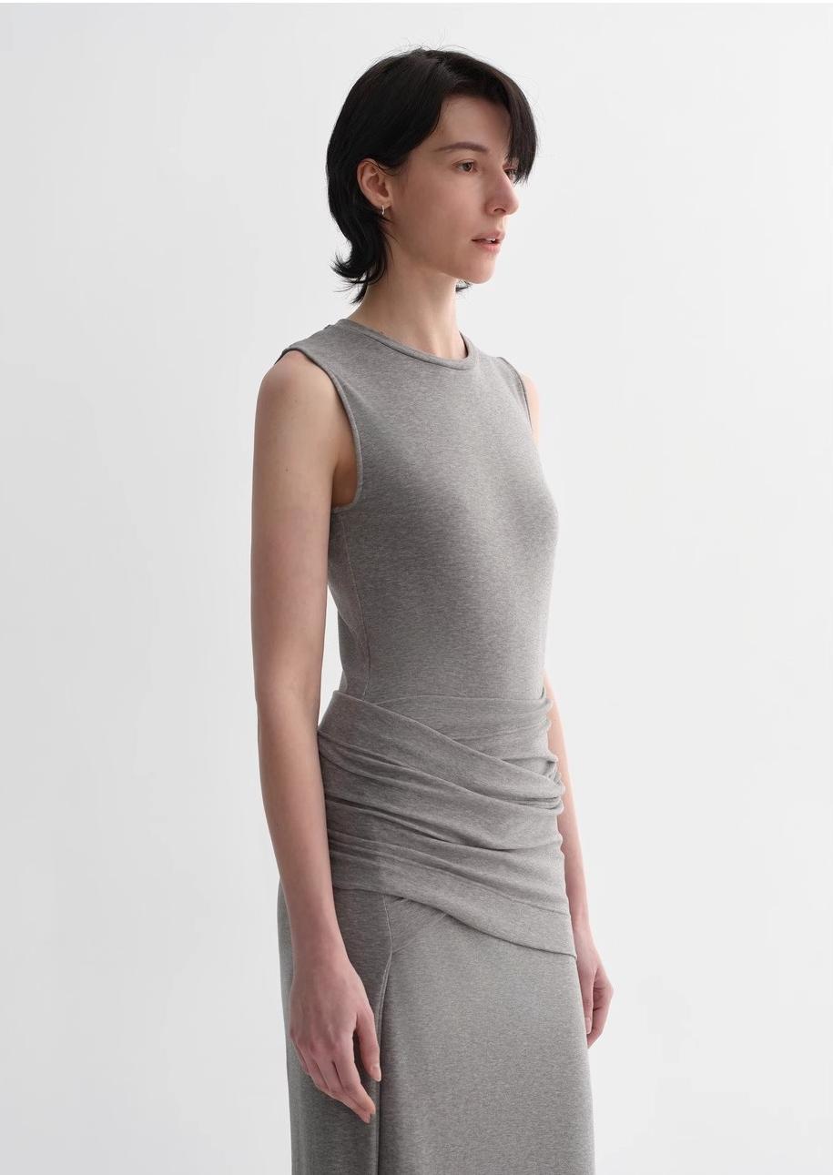 Ice Silk Wool Blend Dress With Adjustable Waistline - styling view | The BB's Box