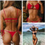 Multicolor Womens Swimsuit - Solid Color Bikini - back view | The BB's Box