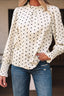Catalina Polka Dot Lantern Sleeve Blouse - side view | The BB's Box