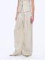 Old Money Space Linen Draped Vest and Straight Trousers Suit - back view | The BB's Box