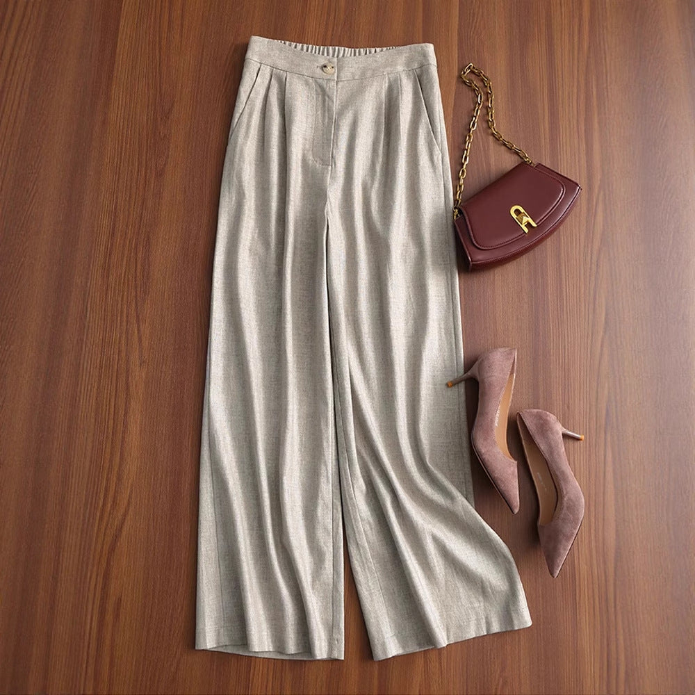 Linen lace vest and wide-leg pants set - view 4