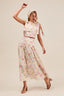 SO ME Floral Printed Woven Shoulder Bow Tie Top and Skirt Set - front view | The BB's Box