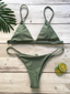 Solid Color Triangle Bikini - side view | The BB's Box