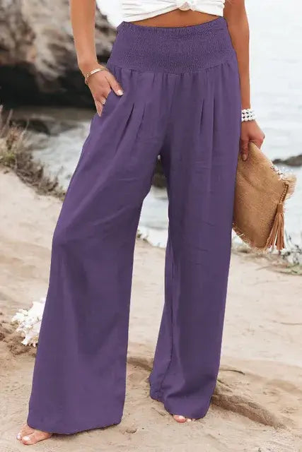 Cotton-Linen Style - Women Loose Long Trousers - view 31 | The BB's Box