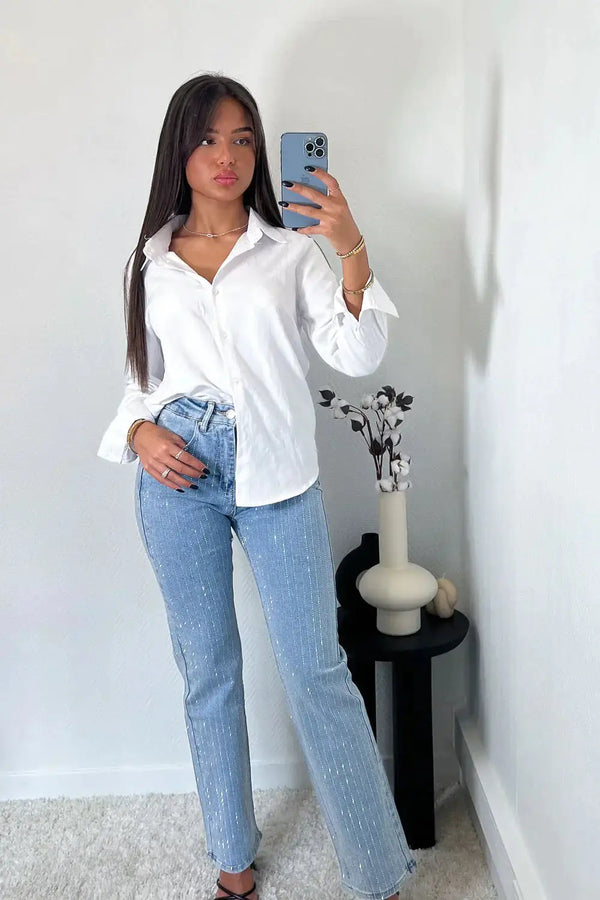 Diamond Denim Jeans - front view | The BB's Box