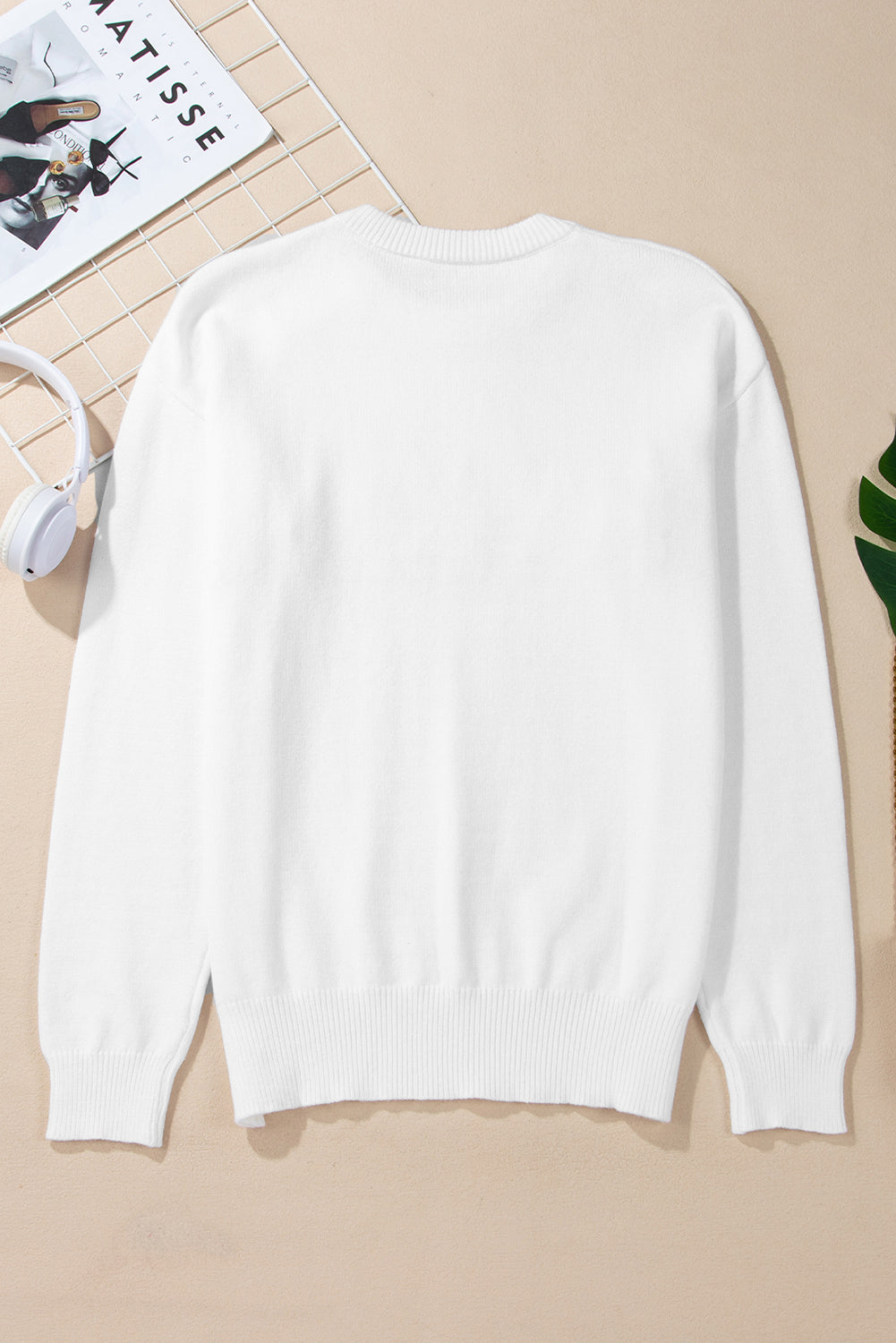 Thankful Embroidered Sweater - back view | The BB's Box