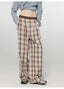 Street Corner Dyed Retro Pants for Women, Elastic Waist Straight-Leg - front view | The BB's Box