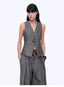Old Money Space Linen Draped Vest and Straight Trousers Suit - alternate view | The BB's Box