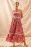 SO ME Floral Maxi Dress With Ribbon Tie Lace Strap - front view | The BB's Box