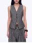 Old Money Space Linen Draped Vest and Straight Trousers Suit - view 8 | The BB's Box