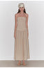 "Summer Formula" Retro Bust-Wrapped, Long-Waisted, Large A-Hem Mid-Length Dress