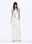 Old Money Space Linen Draped Vest and Straight Trousers Suit - front view | The BB's Box
